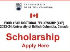 UBC Four Years Doctoral Fellowship Program